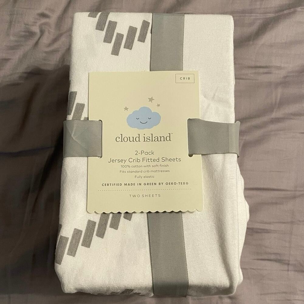 Cloud Island 2-Pack Crib Jersey Fitted Sheets